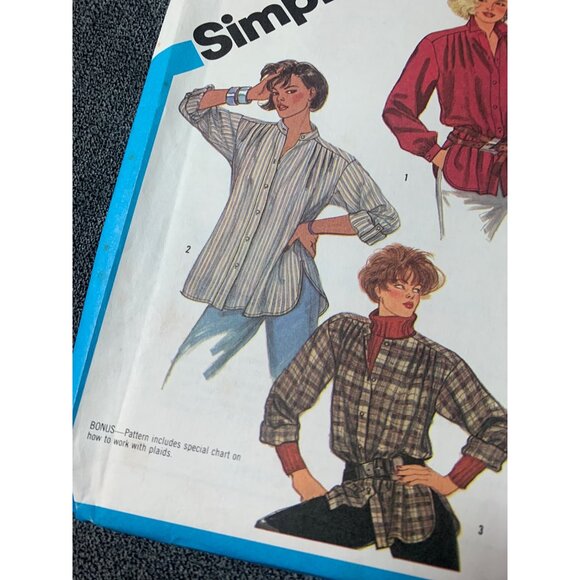 Simplicity Misses Shirt Sewing Pattern sz 12 6600 - uncut - Picture 8 of 10